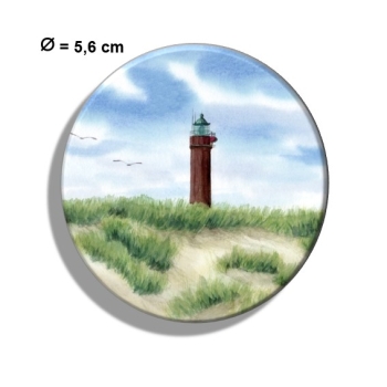 Kühlschrankmagnet m. Flaschenöffner Aquarell Maritim Kunst Druck Kunstdruck Nordsee Norderney Leuchtturm Insel Strand Düne